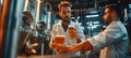 Modern stainless steel brewery lab with technicians for precise scientific beer production