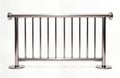 Modern stainless steel railing. Simple design. Empty structure. Suitable for indoor or outdoor use. Practical and safe guard. Royalty Free Stock Photo