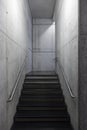Modern staircase made of exposed concrete