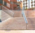 Modern stairs leading to office building Royalty Free Stock Photo