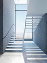 Modern stairs in penthouse Royalty Free Stock Photo