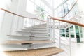 Modern stairs with white space. Royalty Free Stock Photo