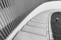 Modern stairway. Building abstract background in monochrome