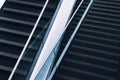 Modern stairwell forms linear patterns Royalty Free Stock Photo