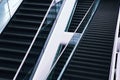 Modern stairwell forms linear patterns