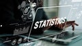 Modern Statistical Analysis Concept with Graphs and Data Visualizations on Laptop Screen in Office Environment Royalty Free Stock Photo
