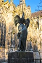 Modern statue of John the Baptist near the Cathedral in Den Bosch