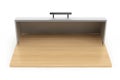 Modern steel bread bin