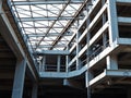 Modern Steel Framework Structure Under Construction Detailed Perspective of Engineering Design and Architectural Royalty Free Stock Photo