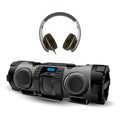Modern Stereo Recorder Boombox with Head Phone Set