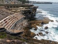Modern Stone Retaining Walls, Bronte Cliffs, Sydney, Australia