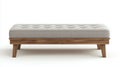 Modern storage bench with fabric upholstery isolated on white background for multipurpose use Royalty Free Stock Photo