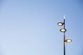 Street lamp on the blue sky as a background in sunset Royalty Free Stock Photo