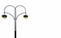 Modern Street Light Pole Isolated on a White Background at The Corner with Copyspace to input Text Royalty Free Stock Photo