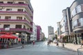 Modern street in the town of Leskovac, Serbia