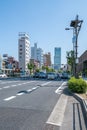 Modern street view in Osaka, Japan