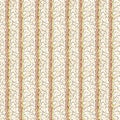 Abstract beige and yellow stripes and many golden curls on white background. Royalty Free Stock Photo