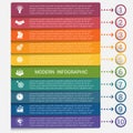 Modern strips infographics 10 options banner