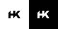 Modern and strong HK logo design Royalty Free Stock Photo