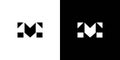 Modern and strong M logo design Royalty Free Stock Photo