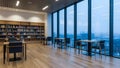 Modern Study Space With Window View Royalty Free Stock Photo