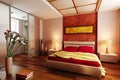 Modern style bedroom interior 3d Royalty Free Stock Photo