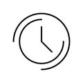 Modern style clock vector. Time icon. Linear stopwatch vector. Clock vector graphics.