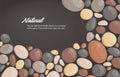 Modern style close up round stone background and space for write wallpaper vector illustration