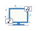 Modern style computer icon vector Royalty Free Stock Photo