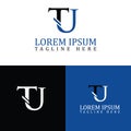 modern style design of initial T Letter U logo vector graphic element concept Royalty Free Stock Photo