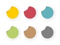 Empty colored stickers set icon with shadow Royalty Free Stock Photo