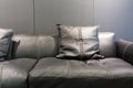 Modern style gray leather sofa Royalty Free Stock Photo