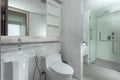 modern style grey  color bathroom  interior Royalty Free Stock Photo
