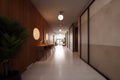 Modern style hallway interior in a hotel or luxury house Royalty Free Stock Photo