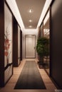 Modern style hallway interior in a hotel or luxury house Royalty Free Stock Photo