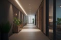 Modern style hallway interior in a hotel or luxury house Royalty Free Stock Photo