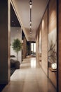 Modern style hallway interior in a hotel or luxury house Royalty Free Stock Photo