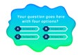 modern style multiple option quiz template guess and win lottery