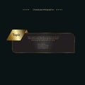A modern style of premuim Infographic Vector template with gold element chart option and Premium version on a dark background