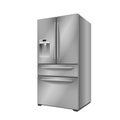Modern style wide refrigerator with two drawers and ice