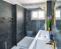 Modern stylish bathroom in upscale residential home Royalty Free Stock Photo