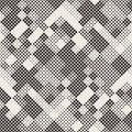 Modern Stylish Halftone Texture. Endless Abstract Background With Random Circles. Vector Seamless Mosaic Pattern. Royalty Free Stock Photo