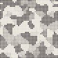 Modern Stylish Halftone Texture. Endless Abstract Background With Random Size Squares. Vector Seamless Chaotic Squares