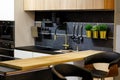 Modern stylish kitchen with breakfast bar Royalty Free Stock Photo