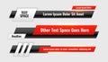 Modern stylish lower third banner template design