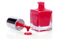 Modern stylish red nail varnish or lacquer Royalty Free Stock Photo