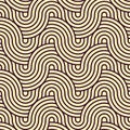 Repeating wavy lines striped vector pattern Royalty Free Stock Photo