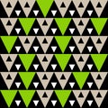 Modern stylish texture for textiles or wallpaper. Repetition of geometric tiles made of triangles. Seamless pattern