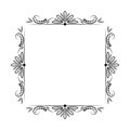 Modern stylish vintage black frame