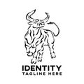 Modern stylized bull logo.
